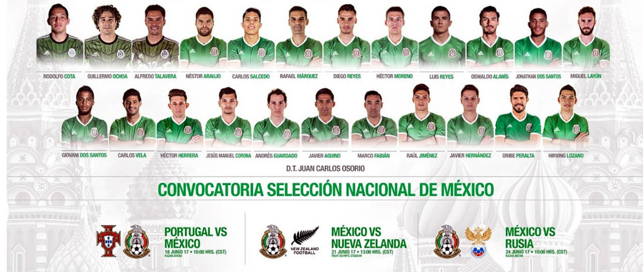Va México con lo mejor a Rusia 2017