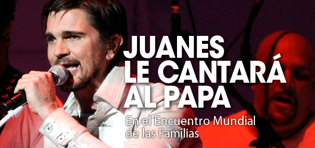 Juanes cantará ante  el papa Francisco