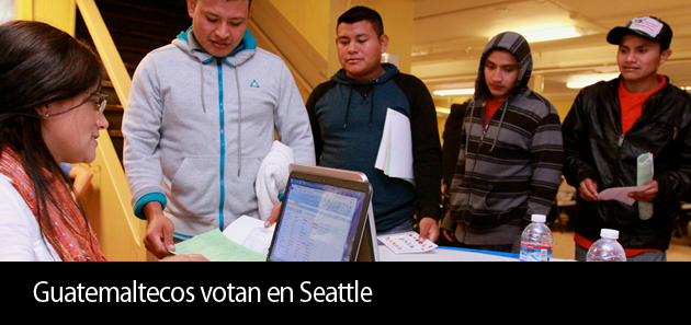Guatemaltecos votan en  Seattle