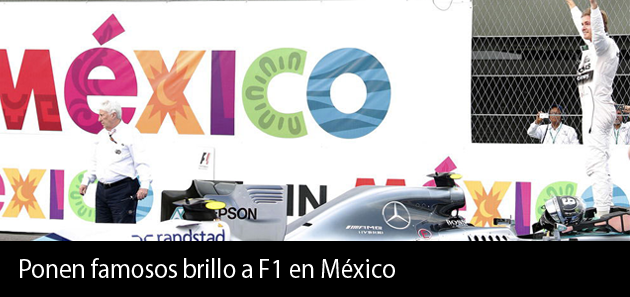 Ponen famosos brillo a F1