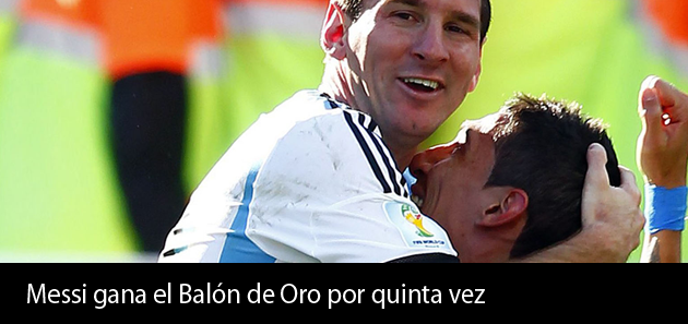 Messi gana el Bal&oacute;n de Oro por quinta vez