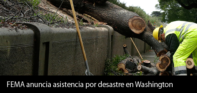 FEMA anuncia asistencia federal a Washington por desastre