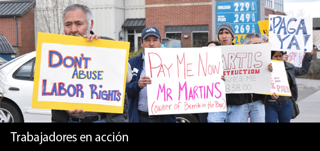 Ayuda para evitar robo de salarios, retraso de pagos,  negociaci&oacute;n con patrones y otros abusos laborales