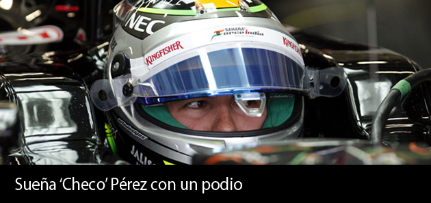 Sue&ntilde;a 'Checo' P&eacute;rez con un  podio