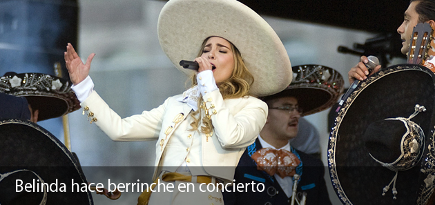 Belinda hace berrinche en concierto