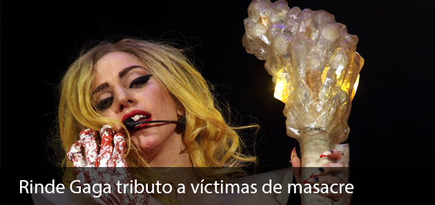 Rinde Gaga tributo a v&iacute;ctimas de masacre