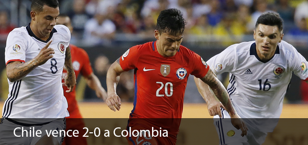 Chile vence 2-0 a Colombia
