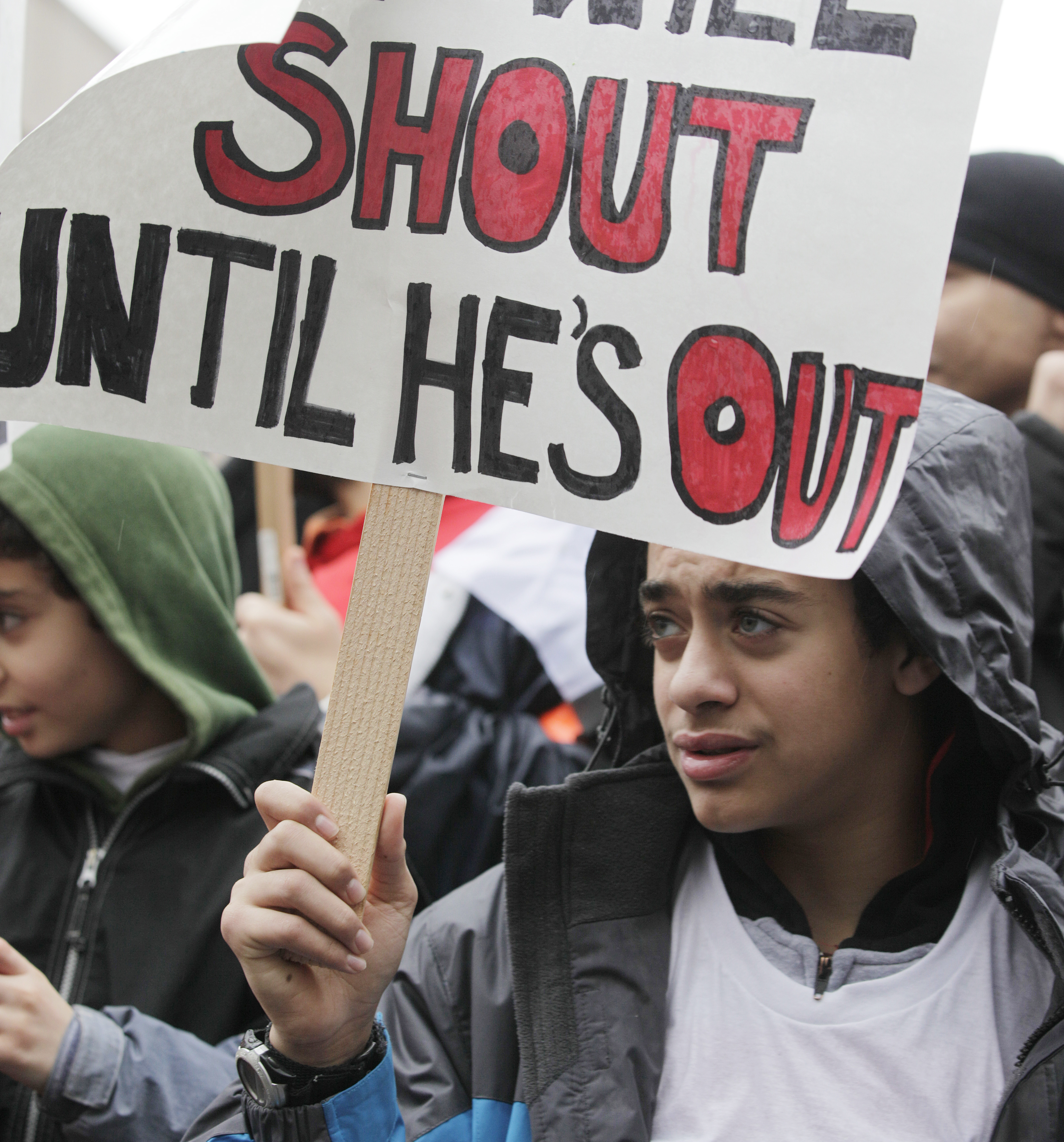 Protesta en Seattle por gobierno de Egipto