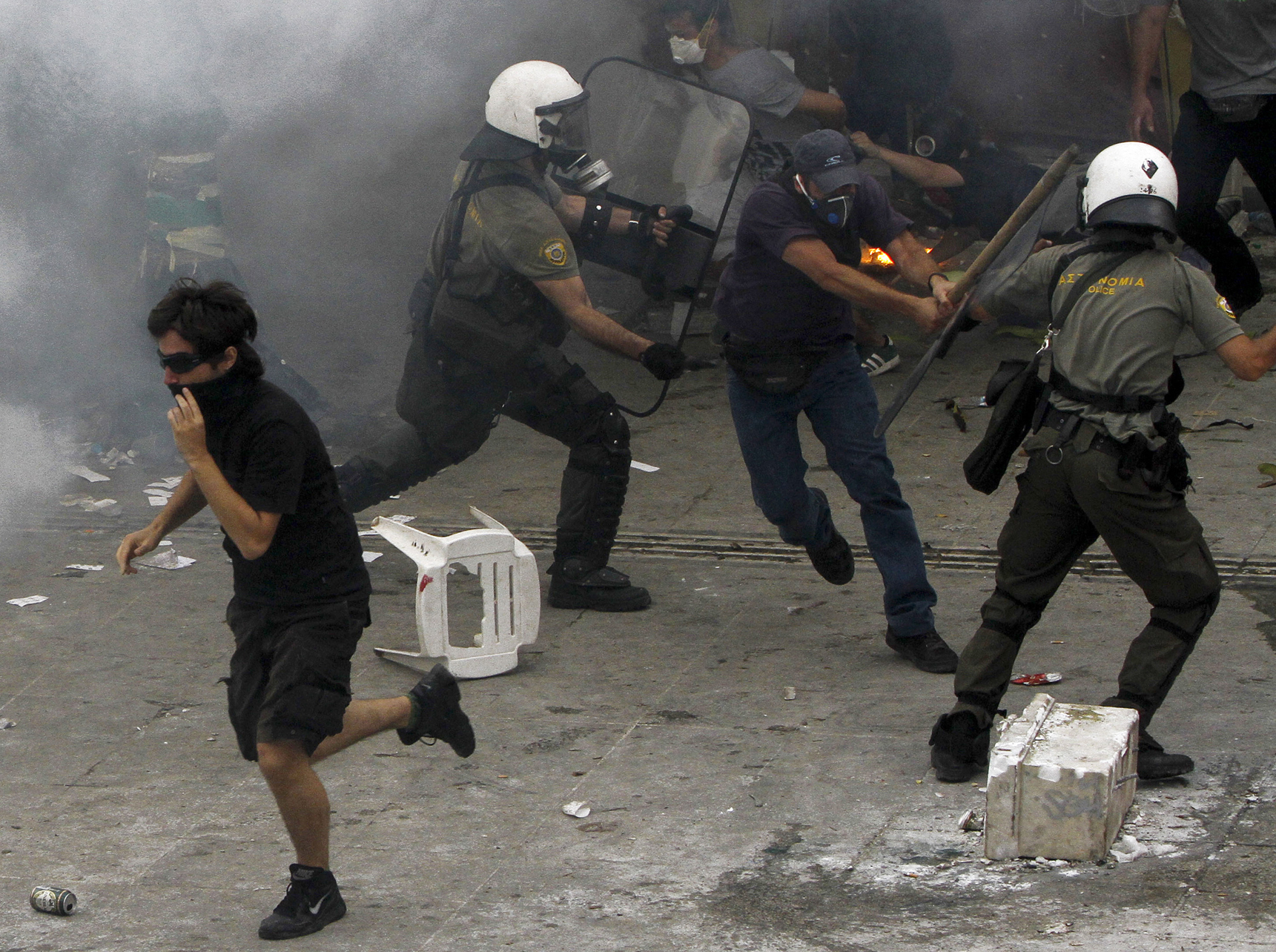 Disturbios violentos en Grecia