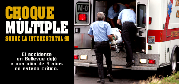 Choque m&uacute;ltiple sobre  la Interestatal 90