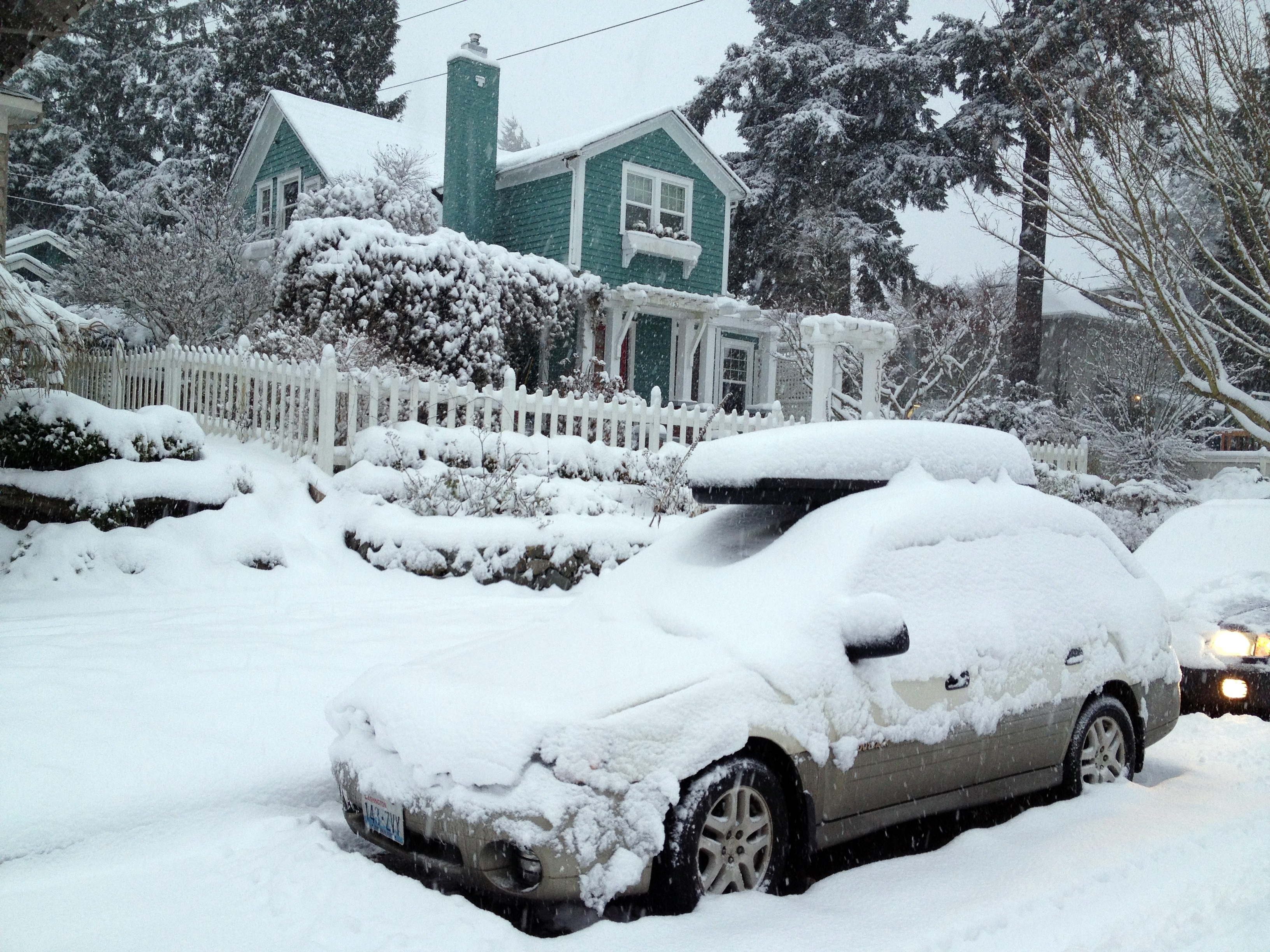 Nieva en el noroeste de EEUU: no tan fuerte como se esperaba