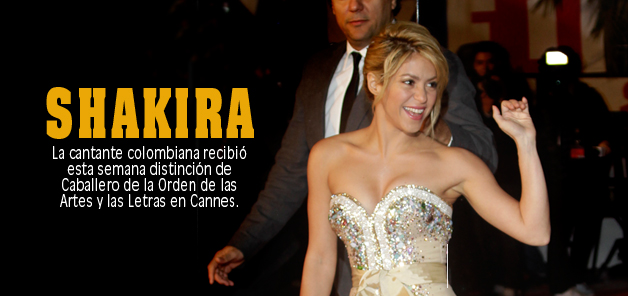 Condecoran a Shakira en Francia