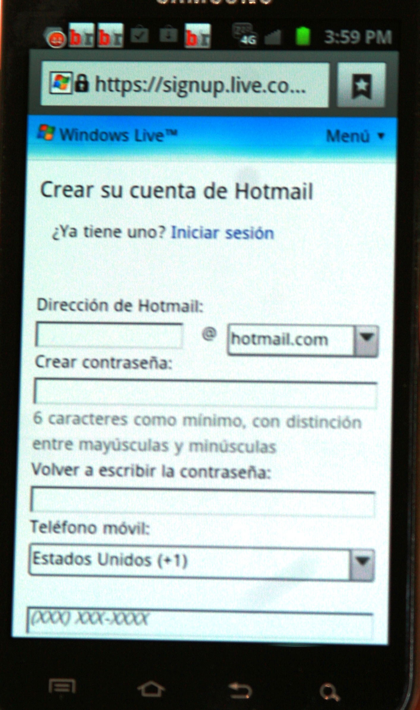 Su correo con “Hotmail”