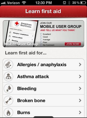 Primeros auxilios en su m&oacute;vil