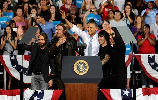 Obama recibe el apoyo de los rockeros de Man&aacute;