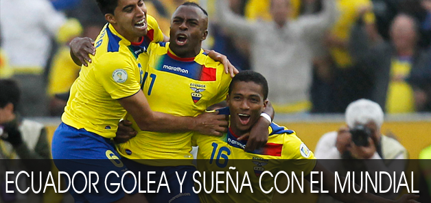 Ecuador golea; Argentina empata