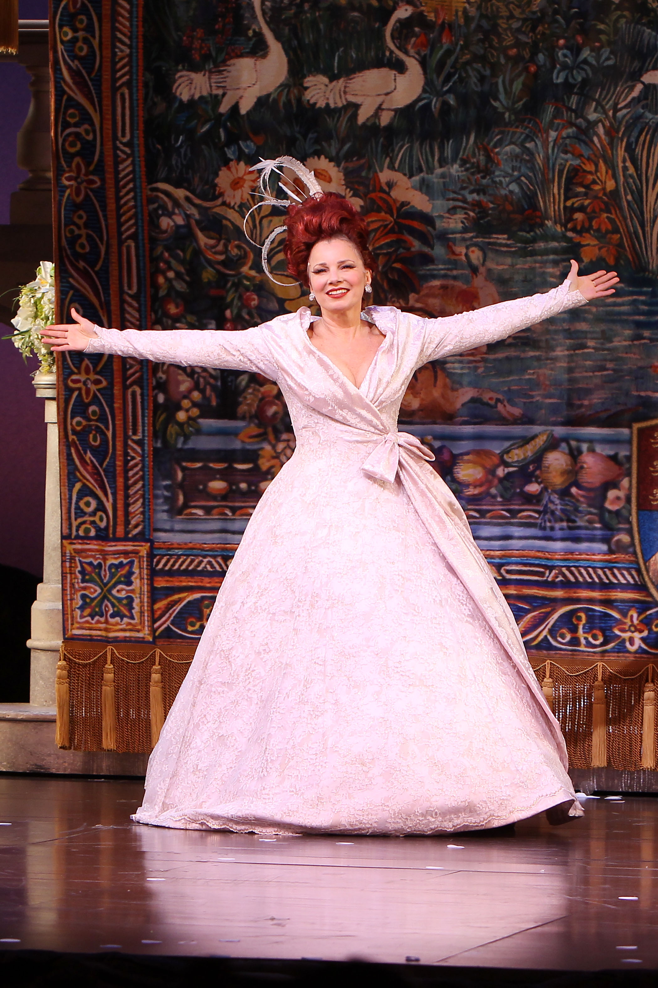 Fran Drescher con "maripositas" en Broadway