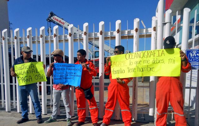 Protestas en &aacute;reas de Oceanograf&iacute;a