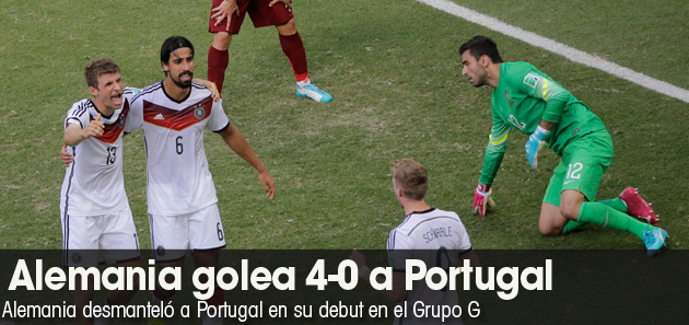 Alemania golea 4-0 a Portugal