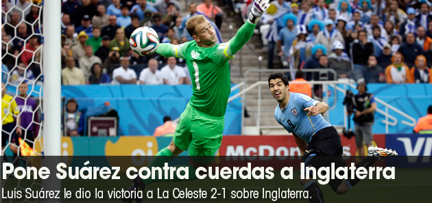 Pone Su&aacute;rez contra cuerdas a Inglaterra