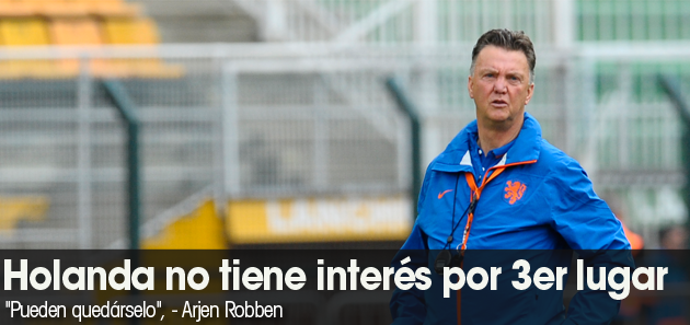 Holanda no tiene inter&eacute;s en partido por 3er lugar