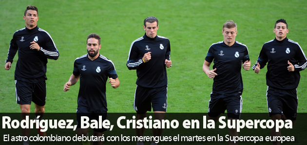 Rodr&iacute;guez, Bale, Cristiano en la Supercopa UEFA