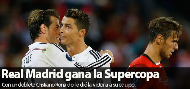 Real Madrid gana la Supercopa con doblete de CR7