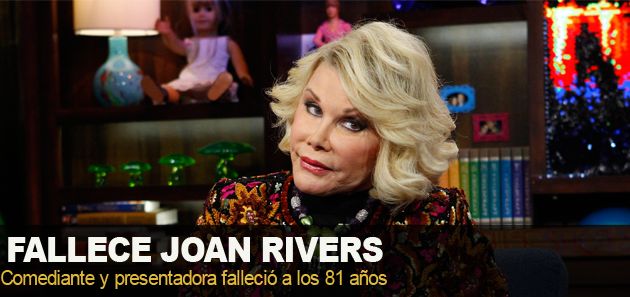 Muere Joan Rivers, comediante y presentadora