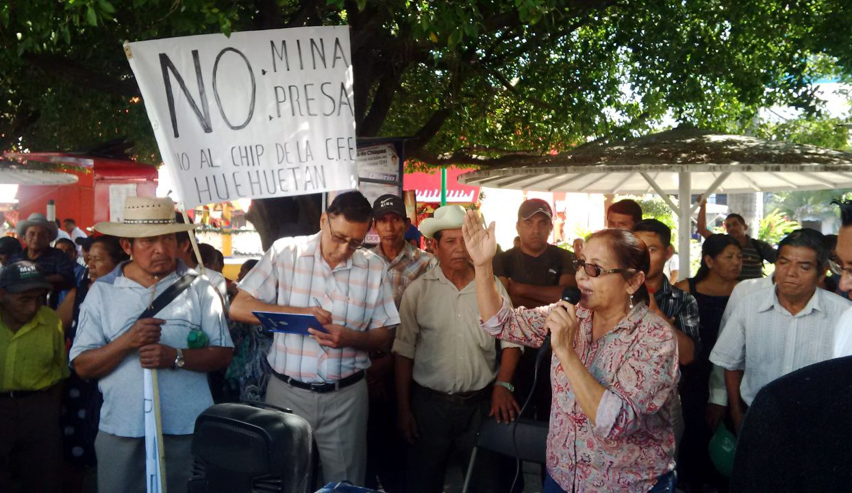 Marchan contra mineras en Chiapas