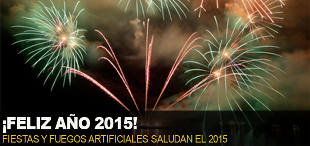Fiestas y fuegos artificiales saludan el 2015
