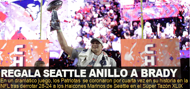 Regala Seattle anillo a Brady