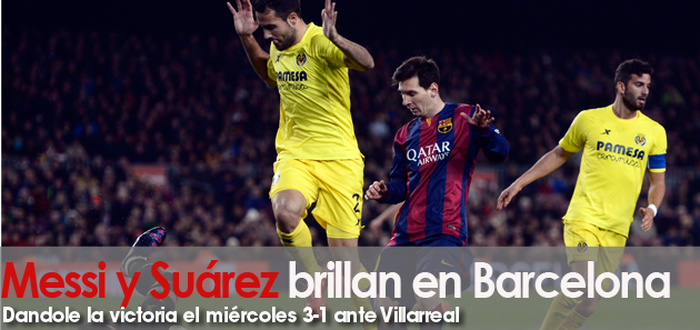 Messi y Suárez brillan en victoria del Barcelona