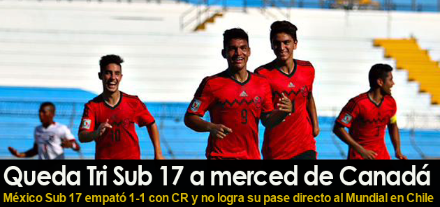 Queda Tri Sub 17 a merced de Canad&aacute;