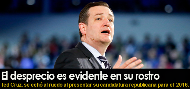 El desprecio es evidente en el rostro de Ted Cruz
