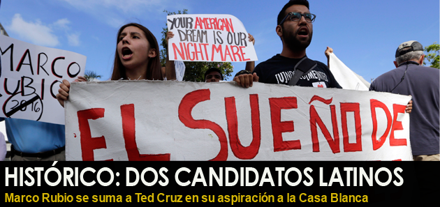 Republicano Marco Rubio  anuncia su candidatura presidencial