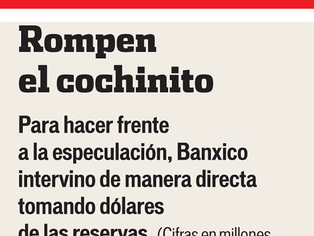 Anuncia Banxico venta de dolares