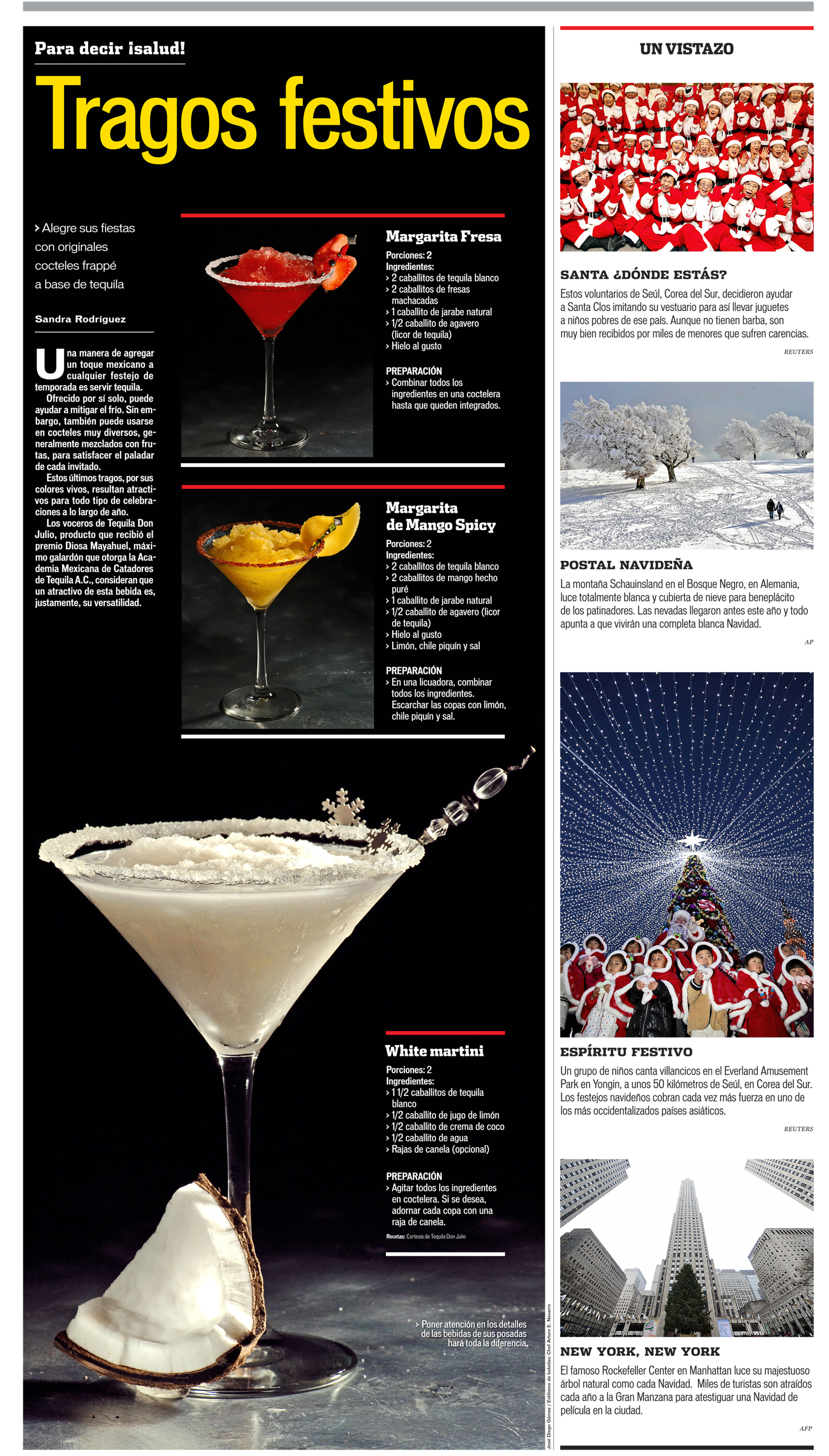 Recomendaciones para festejar.