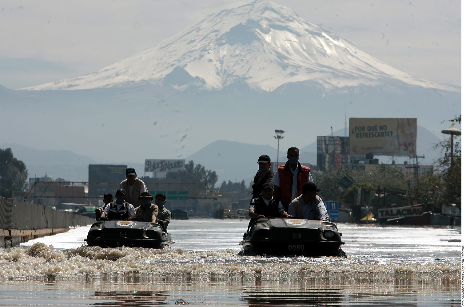 Inundado valle de Chalco en M&eacute;xico