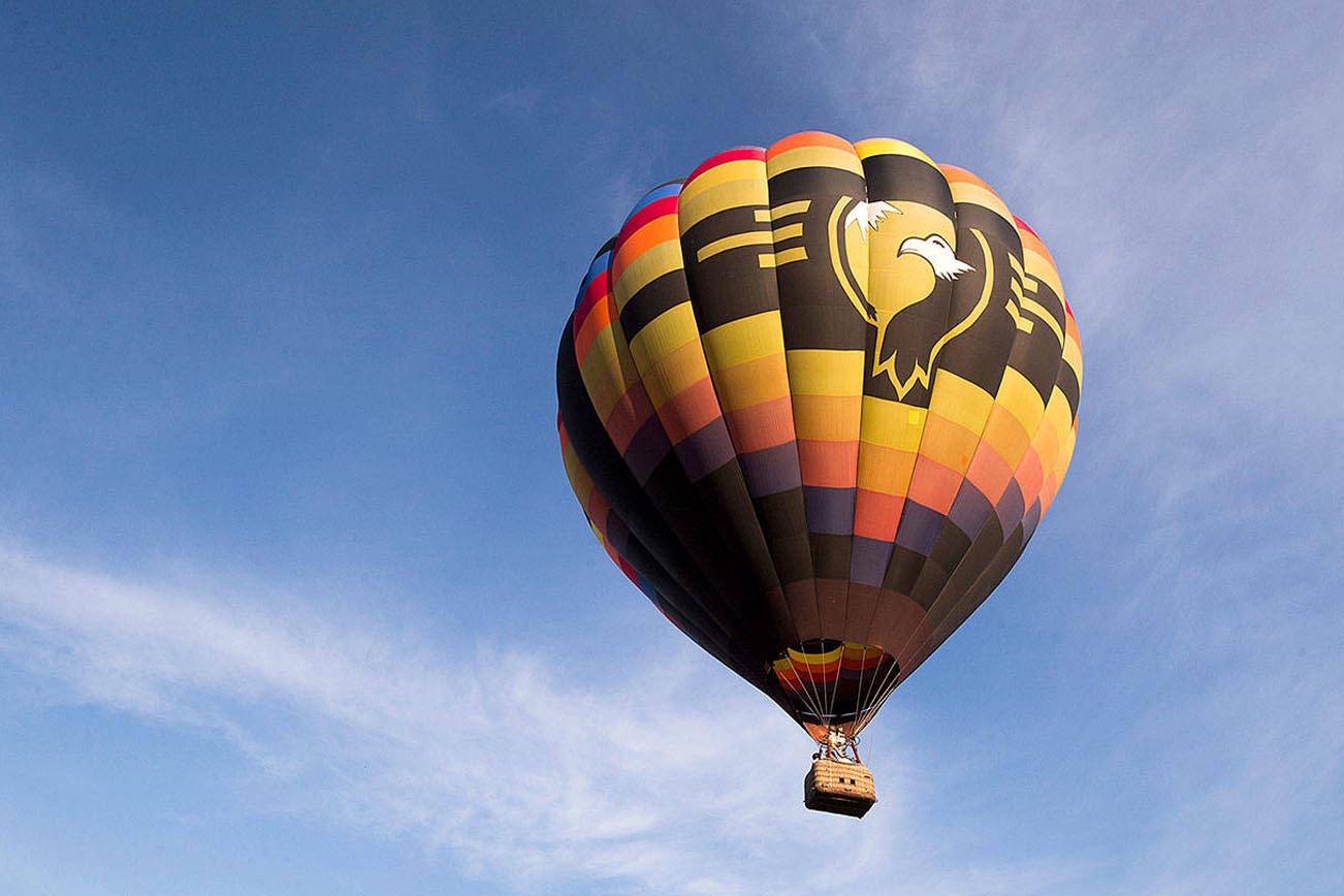 Volando sobre Snohomish a 2.200 pies en globos aerostáticos