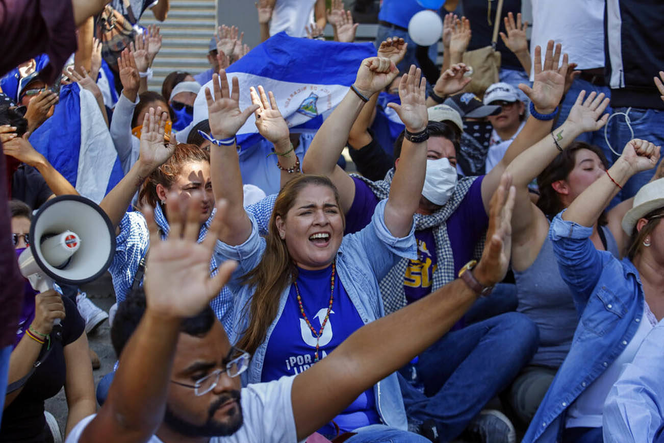 Policías impiden marcha en Nicaragua