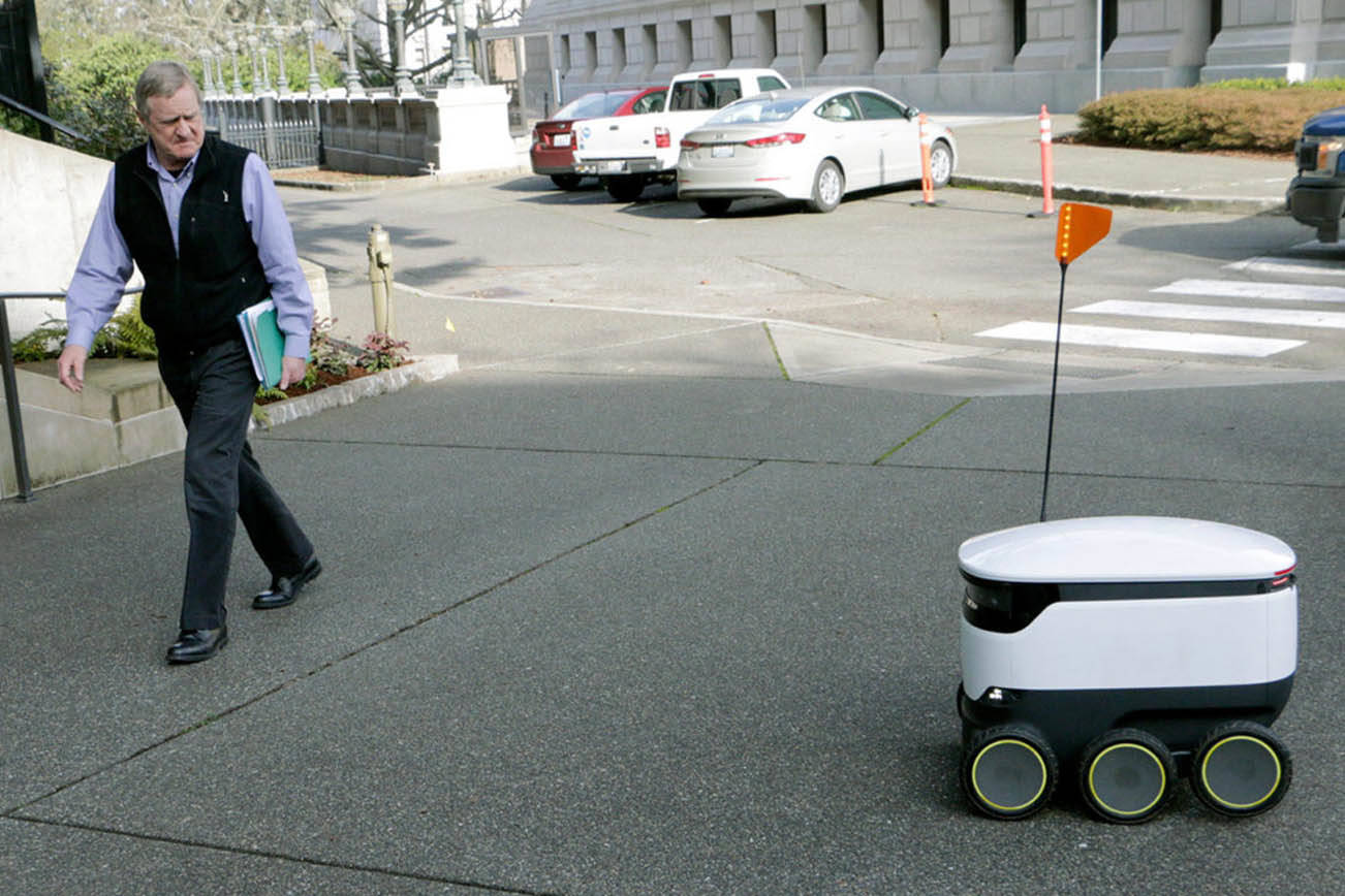Gobernador humano firma las reglas de robots de entrega