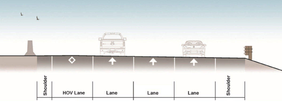 Nuevo carril en la Interestatal 5 entre Everett y Marysville