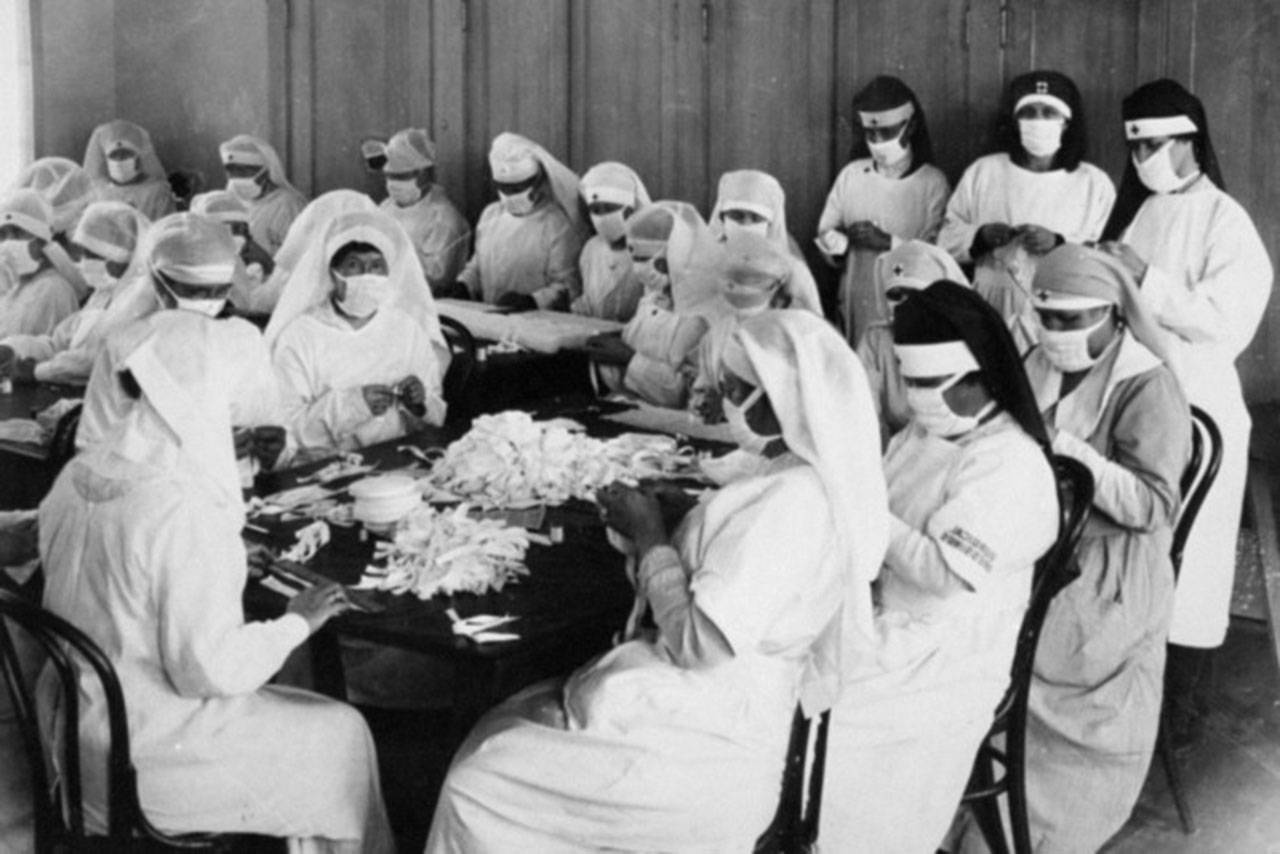Nurses in masks