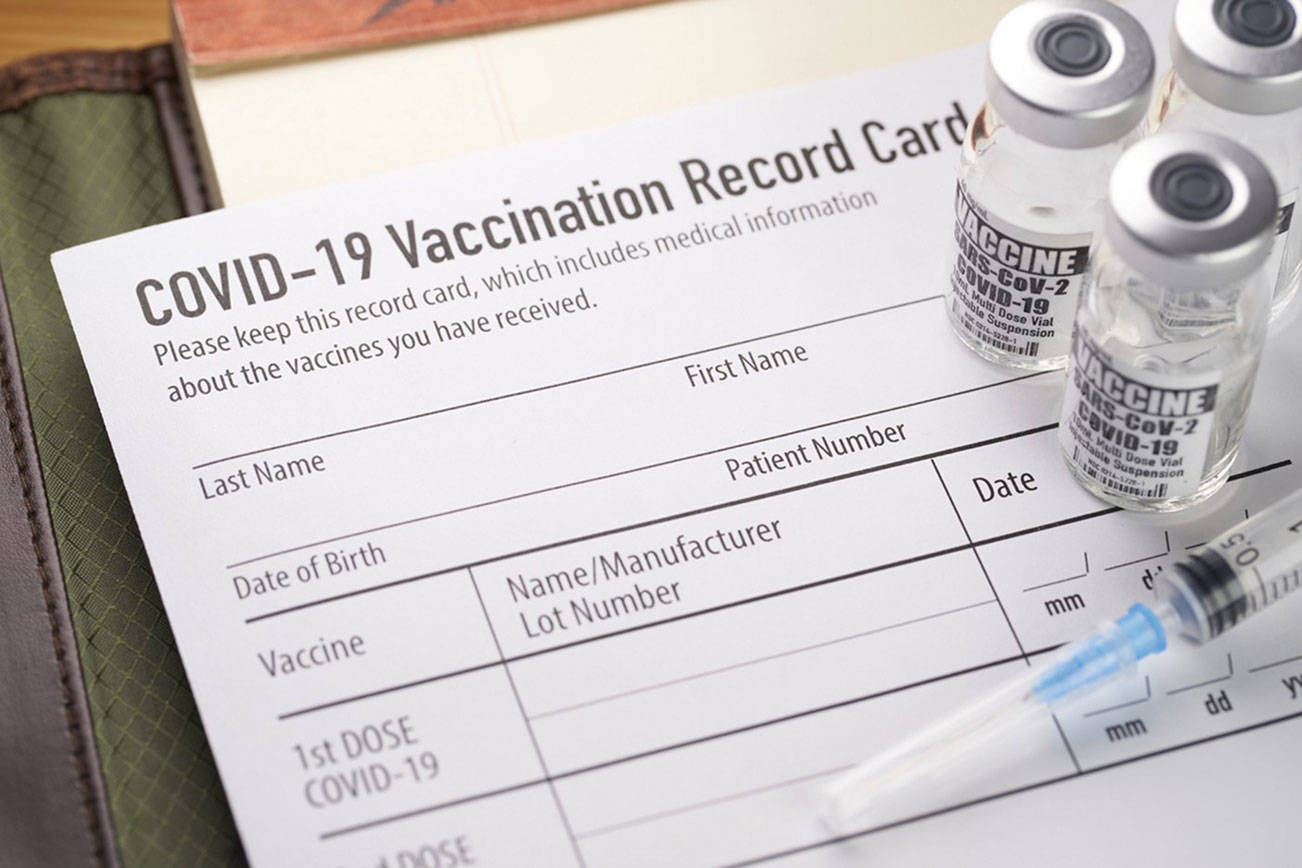 Foto del registro de disparo de la vacuna COVID