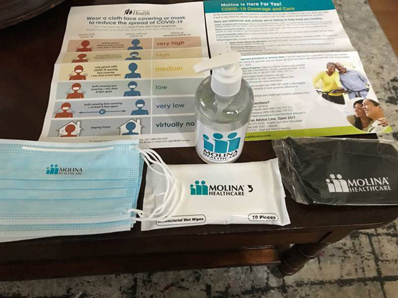 Molina Healthcare of Washington provided Family Education & Support Services with 750 care packages that included personal protective equipment, mental health information and resources, and substance use disorder information and resources. <em>Photo credit: Molina Healthcare</em>