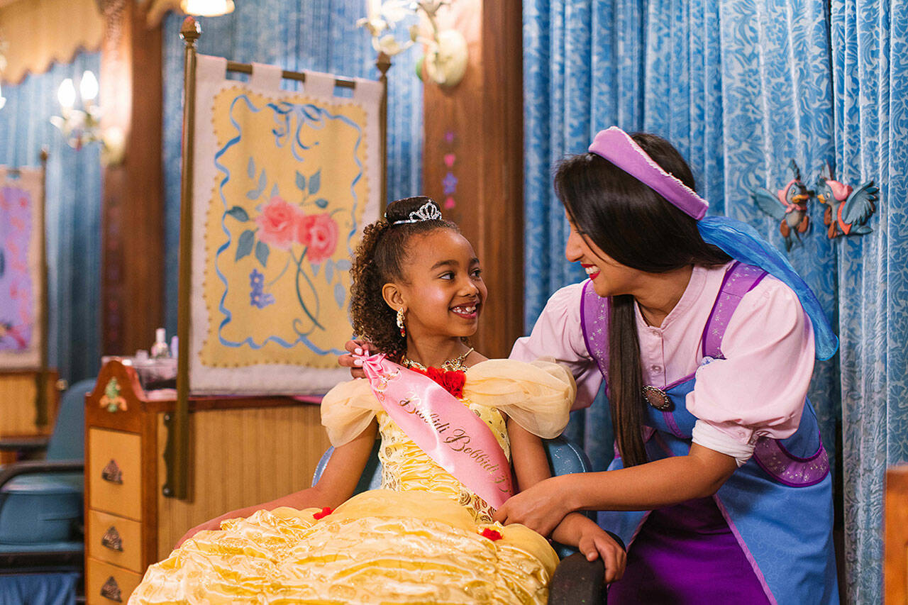 Bibbidi Bobbidi Boutique will soon welcome young guests once again for royal head-to-toe transformations at both Disneyland Park at Disneyland Resort and Magic Kingdom Park at Walt Disney World Resort on August 25. Guests, ages 3 to 12, can transform into some of their favorite Disney characters with hairstyling, makeup, costumes and accessories. Guests may begin making reservations for these magical transformations in early August only in the Disneyland App and My Disney Experience app, or at Disneyland.com and DisneyWorld.com. Valid admission and park reservations are required for entry into Disneyland Park and Magic Kingdom Park. (Christian Thompson/Disneyland Resort)